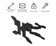 Hama Uchwyt do TV OLED PŁASKI VESA 600x400 FULmotion 90" - 1516975 - zdjęcie 5